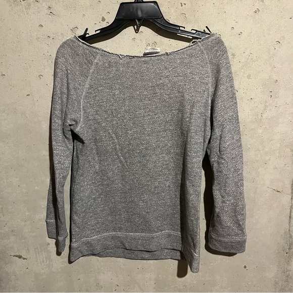 Chicago White Sox Hoodie Women’s Size Large L 5th & Ocean MLB Grey Off Shoulder - Picture 5 of 7